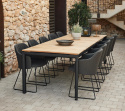 Drop matbordunderrede m/120 cm extension - lava grey