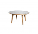 Aspect matbord Ø144 cm - teak/multi colour ceramic