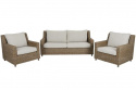Sandkorn 2,5-sæders sofa med pude - natur/sand