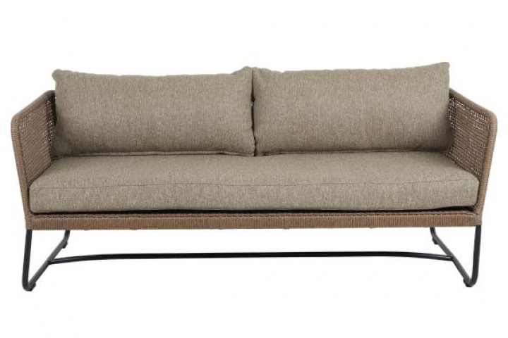 Pors 2,5 sæder sofa - lysebrun/brun pude i gruppen Udendørs møbler / Loungemøbler / Loungemoduler / 2-sæders sofa - loungemoduler hos Sommarboden i Höllviken AB (5153-8-61-63)