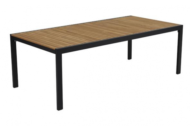 Indus sofabord 135x65 H45 - sort/teak i gruppen Udendørs møbler / Loungemøbler / Loungemoduler / Sofabord & Sidebord - Loungemoduler hos Sommarboden i Höllviken AB (5166-80)