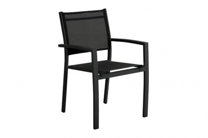 Rana Frame stol sort/sort i gruppen Udendørs møbler / Materiale / Aluminiummøbler / Stole - Aluminiumsmøbler hos Sommarboden i Höllviken AB (5181-80-81)