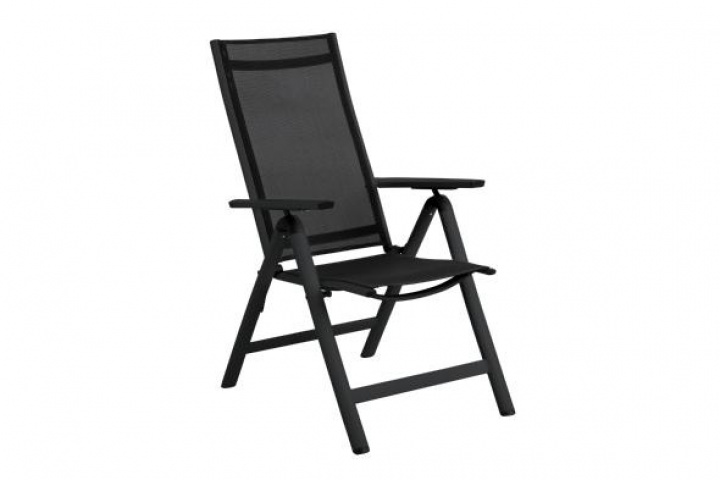 Rana positionsstol - sort/sort i gruppen Udendørs møbler / Materiale / Aluminiummøbler / Stole - Aluminiumsmøbler hos Sommarboden i Höllviken AB (5182-80-81)
