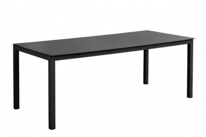Rana spisebord 200x90 H73 cm - sort/glas i gruppen Udendørs møbler / Materiale / Aluminiummøbler / Spisebord - Aluminiummøbler hos Sommarboden i Höllviken AB (5186-80-81)