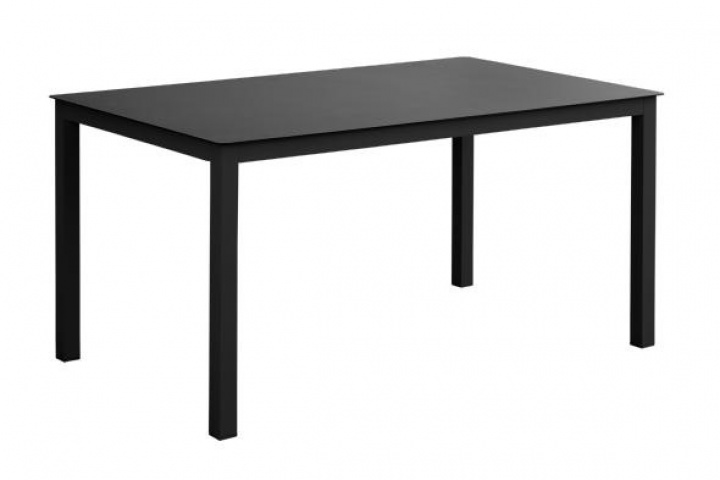 Rana spisebord 150x90 H73 cm - sort/glas i gruppen Udendørs møbler / Materiale / Aluminiummøbler / Spisebord - Aluminiummøbler hos Sommarboden i Höllviken AB (5187-80-81)