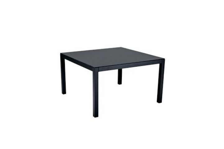 Rana kaffebord 85x85 H50 cm - sort/glas i gruppen Udendørs møbler / Bord / Sofabord & Sidebord hos Sommarboden i Höllviken AB (5197-80-81)