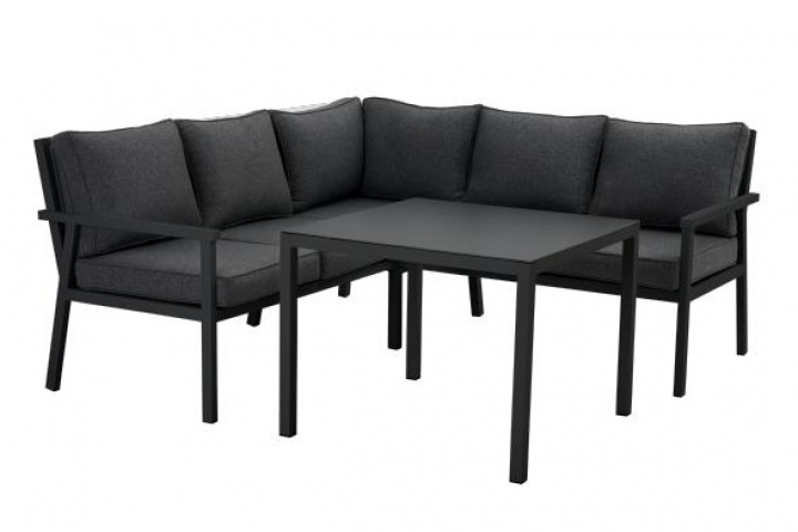 Rana Hörngruppen High - Black/Onyx i gruppen Udendørs møbler / Loungemøbler / Loungegrupper / Færdige pakker hos Sommarboden i Höllviken AB (5200-80-73)