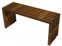 D-bench 100 cm fyr olieret - brun