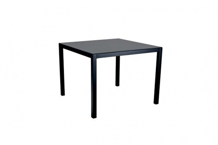 Rana kaffebord 85x85 H65 cm - sort/glas i gruppen Udendørs møbler / Bord / Sofabord & Sidebord hos Sommarboden i Höllviken AB (5207-80-81)