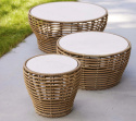 Basket sofabord understel, stor - natural