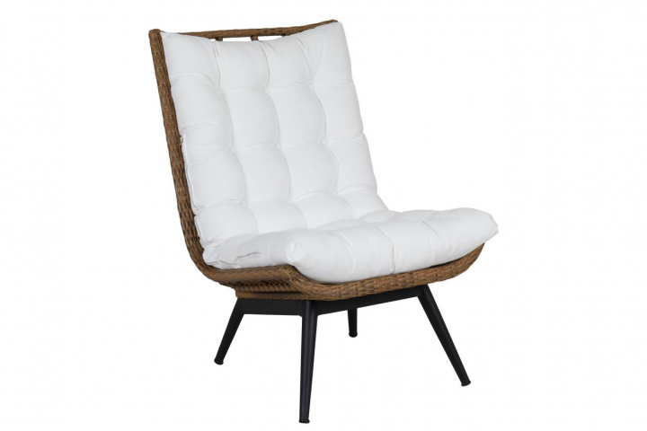 Covelo Lounge stol - Natur/Offwhite Dyna i gruppen Udendørs møbler / Loungemøbler / Loungemoduler / Lænestole - Loungemoduler hos Sommarboden i Höllviken AB (5394-65-2)