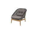 Strington loungefåtölj m/teak underrede - dark grey