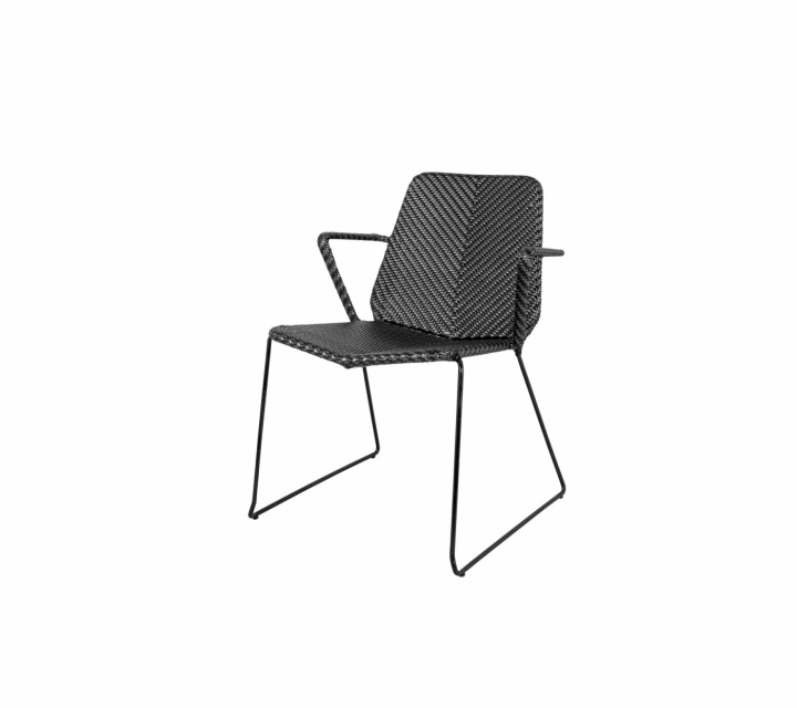 Vision stol m/armstöd stapelbar - black/graphite i gruppen Udendørs møbler / Stole & Havestole / Stole med armlæn hos Sommarboden i Höllviken AB (5403SG)
