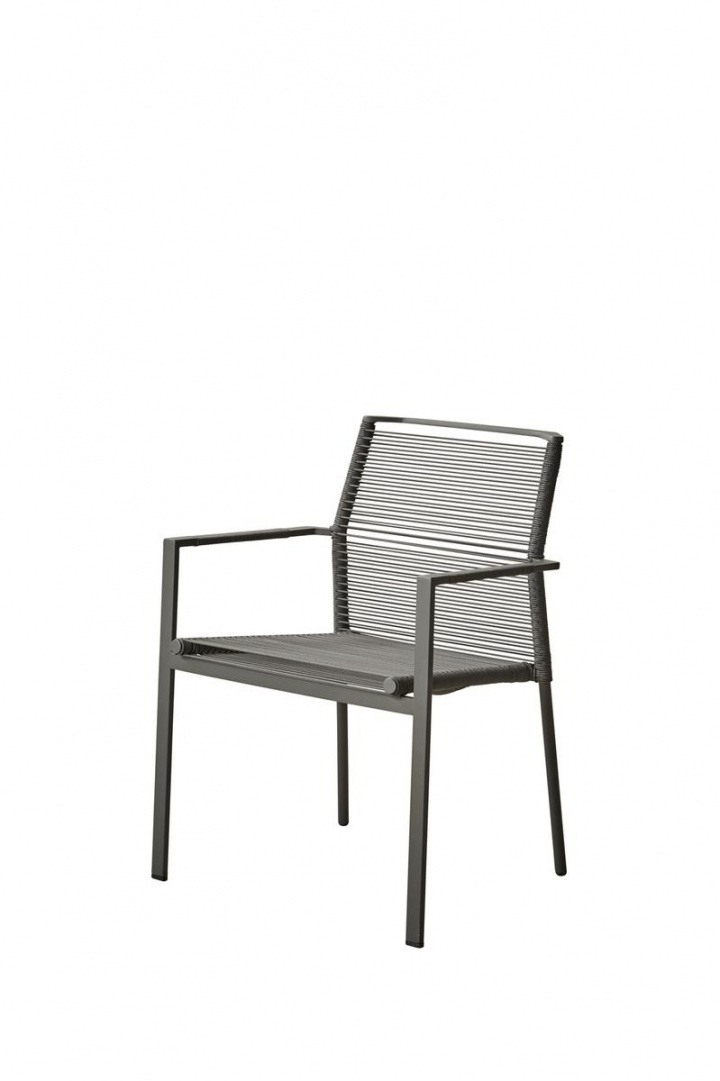 Edge stol m/armstöd stapelbar - anhtracite i gruppen Udendørs møbler / Materiale / Rustfrit stål / Stole - Rustfrit stål hos Sommarboden i Höllviken AB (5404RAG)