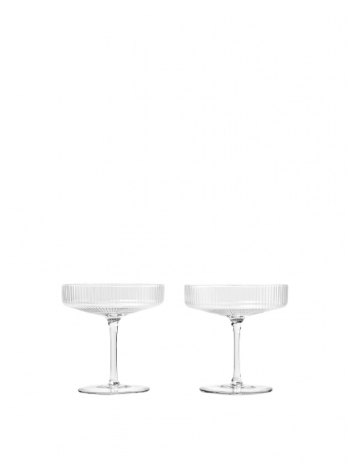 Ripple Champagne Glass, 2 -pack - Clear i gruppen Indretning / Køkken & Dækning / Kopper, Kopper & Glas hos Sommarboden i Höllviken AB (5444-FL)