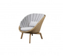 Peacock loungestol - natural/teak