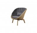 Peacock loungestol - natural/teak