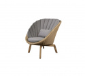 Peacock loungestol - natural/teak