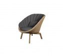 Peacock loungestol - natural/teak