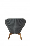 Peacock loungestol - grey/light grey/teak