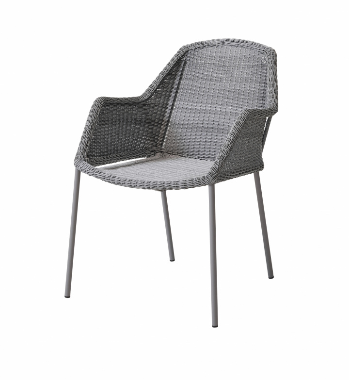 Breeze stol stapelbar - light grey i gruppen Udendørs møbler / Stole & Havestole / Stole med armlæn hos Sommarboden i Höllviken AB (5464LI)