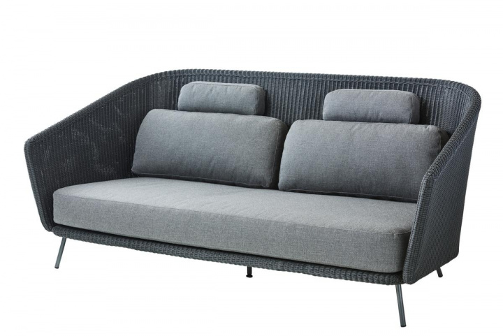 Mega 2-sits sofa SoftTouch - graphite ram i gruppen Udendørs møbler / Loungemøbler / Loungemoduler / 3-personers sofa - loungemoduler hos Sommarboden i Höllviken AB (55102LG)
