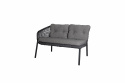 Ocean 2-sits modulsofa højre - dark grey