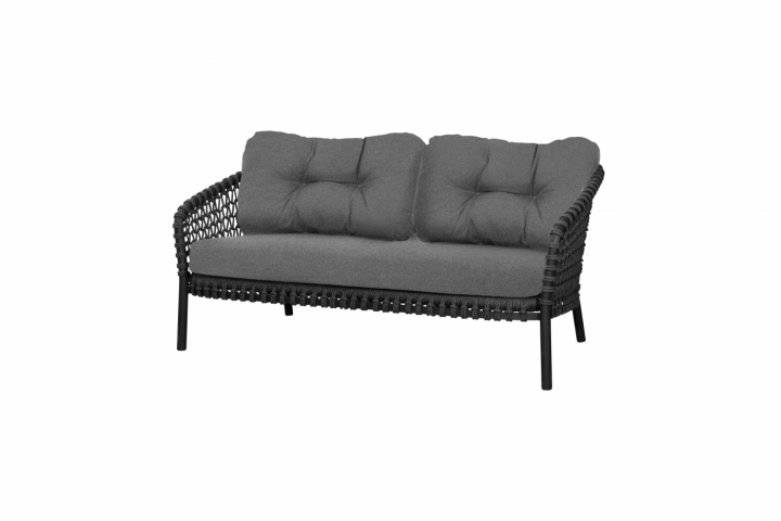 Ocean 2-personers sofa, stor - mørkegrå/grå hynde i gruppen Udendørs møbler / Loungemøbler / Loungemoduler / 2-sæders sofa - loungemoduler hos Sommarboden i Höllviken AB (5536RODG-5536Y81)