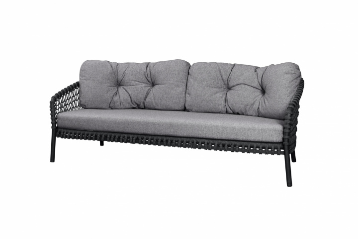 Ocean 3-sits soffa large - dark grey i gruppen Udendørs møbler / Materiale / Aluminiummøbler / Loungemøbler - Aluminiummøbler hos Sommarboden i Höllviken AB (5537RODG)