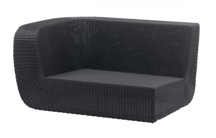 Savannah 2-sits soffa höger modul - black i gruppen Udendørs møbler / Loungemøbler / Loungemoduler / 2-sæders sofa - loungemoduler hos Sommarboden i Höllviken AB (5539S)