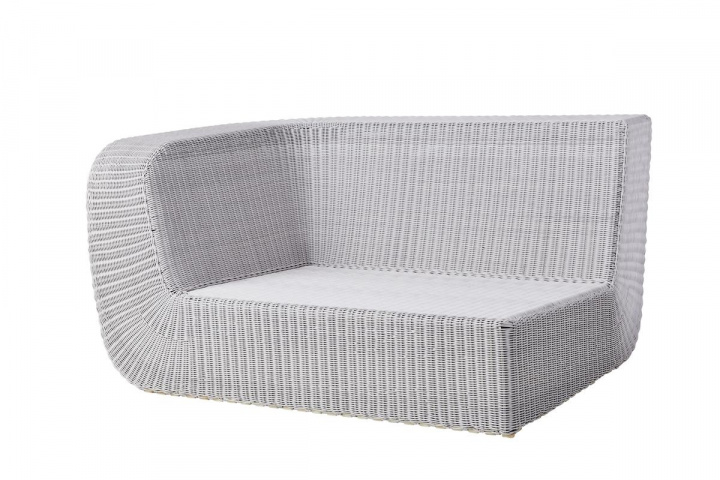 Savannah 2-sits soffa höger modul - white grey i gruppen Udendørs møbler / Loungemøbler / Loungemoduler / 2-sæders sofa - loungemoduler hos Sommarboden i Höllviken AB (5539W)