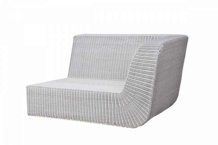 Savannah 2-sits soffa vänster modul - white grey i gruppen Udendørs møbler / Loungemøbler / Loungemoduler / 2-sæders sofa - loungemoduler hos Sommarboden i Höllviken AB (5541W)