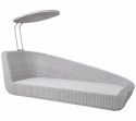 Savannah daybed vänster modul - white grey