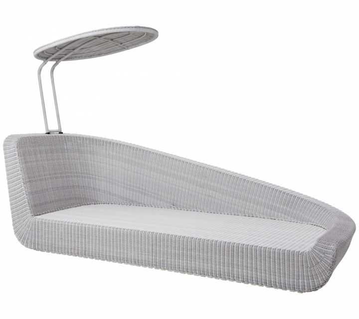 Savannah daybed vänster modul - white grey i gruppen Udendørs møbler / Materiale / Kunstrattanmøbler / Loungemøbler - Konstrottingmøbler hos Sommarboden i Höllviken AB (5542W)