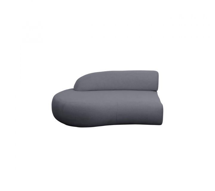 Mellow sofamodul med kort ryglæn, højre – grey i gruppen Udendørs møbler / Loungemøbler / Loungemoduler / Afslutningsdele - Lounge-moduler hos Sommarboden i Höllviken AB (55451AITG)