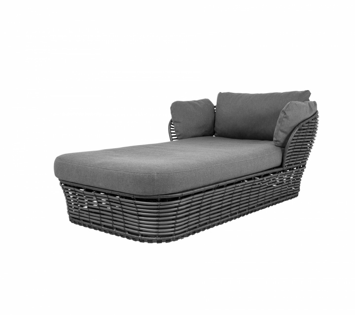 Basket daybed - graphite i gruppen Udendørs møbler / Materiale / Kunstrattanmøbler / Solvogne & Vilsove - Kunstrottingmøbler hos Sommarboden i Höllviken AB (555000GAITG)