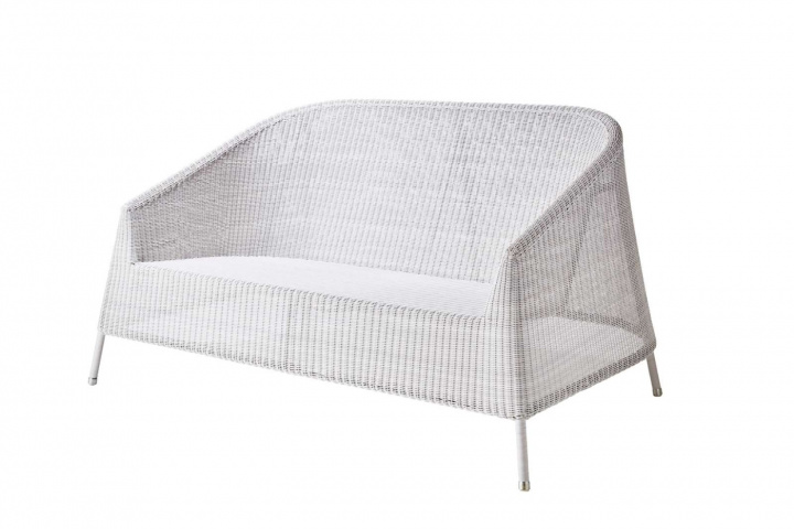 Kingston 2-sits soffa stapelbar - white grey i gruppen Udendørs møbler / Loungemøbler / Loungemoduler / 2-sæders sofa - loungemoduler hos Sommarboden i Höllviken AB (5550LW)