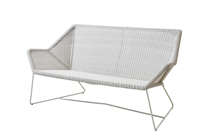 Breeze 2-sits soffa - white grey i gruppen Udendørs møbler / Loungemøbler / Loungemoduler / 2-sæders sofa - loungemoduler hos Sommarboden i Höllviken AB (5567LW)