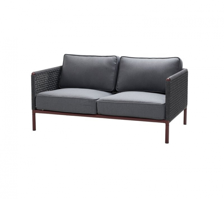 Encore 2-sits soffa - dark grey/bordeaux ram i gruppen Udendørs møbler / Loungemøbler / Loungemoduler / 2-sæders sofa - loungemoduler hos Sommarboden i Höllviken AB (5571BRAIG)