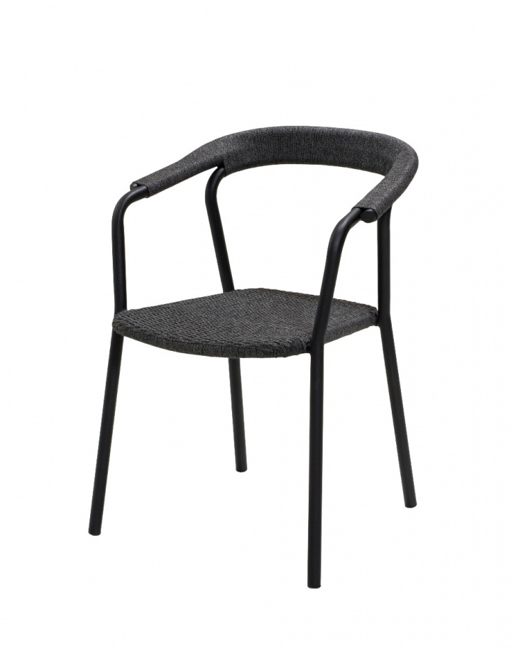 Noble stol m/armstöd stapelbar - dark grey i gruppen Udendørs møbler / Materiale / Aluminiummøbler hos Sommarboden i Höllviken AB (57438RODGAL)