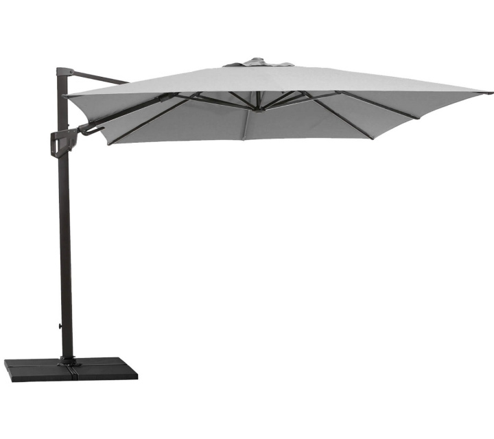 Hyde luxe tilt parasoll 3x3 m - grey i gruppen Udendørs møbler / Solbeskyttelse / Parasoller hos Sommarboden i Höllviken AB (583X3Y506)