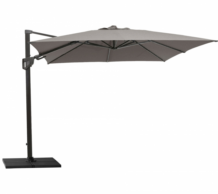 Hyde luxe tilt parasoll 3x3 m - grey i gruppen Udendørs møbler / Solbeskyttelse / Parasoller hos Sommarboden i Höllviken AB (583X3Y507)