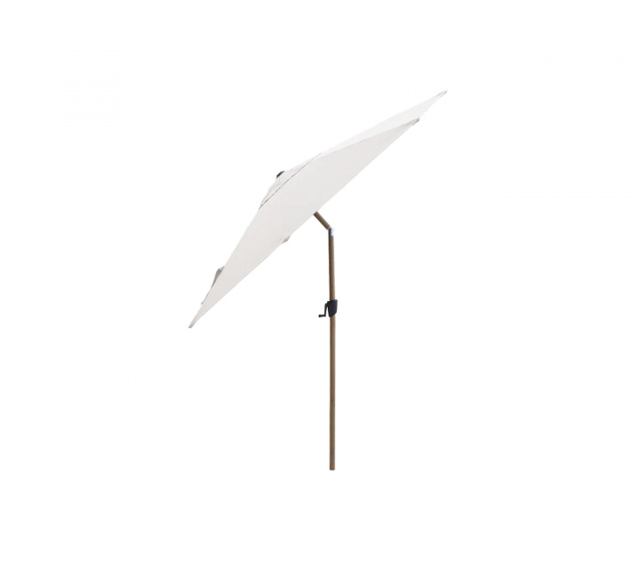 Sunshade parasoll m/tilt Ø 3 m - wood look/dusty white i gruppen Udendørs møbler / Solbeskyttelse / Parasoller hos Sommarboden i Höllviken AB (58WLTILT300Y504)