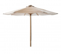 Klassisk parasol Ø 3 m - teak/natur
