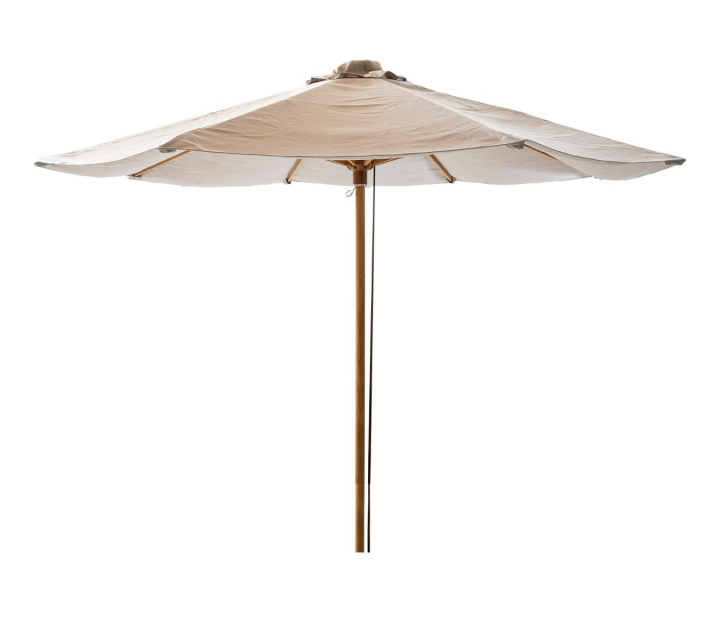 Klassisk parasol Ø 3 m - teak/natur i gruppen Udendørs møbler / Solbeskyttelse / Parasoller hos Sommarboden i Höllviken AB (59300TY507)