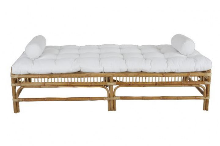 Vallda daybed - natur/offwhite cushion i gruppen Udendørs møbler / Materiale / Rådne møbler / Lounge - Rådne møbler hos Sommarboden i Höllviken AB (5939-2)