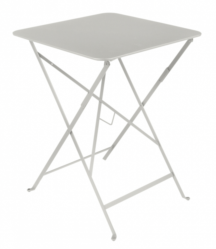 Bistro foldbart bord 57x57 cm - lergrå i gruppen Udendørs møbler / Materiale / Aluminiummøbler / Cafébord - Aluminiummøbler hos Sommarboden i Höllviken AB (6042A5)