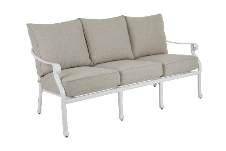 Arras 3-personers sofa - hvid/sand pude i gruppen Udendørs møbler / Loungemøbler / Loungemoduler / 3-personers sofa - loungemoduler hos Sommarboden i Höllviken AB (6163-5-02)