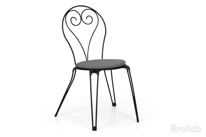 Odessa stol - sort/grå pude i gruppen Udendørs møbler / Altanmøbler / Hotel og restaurant hos Sommarboden i Höllviken AB (6322-8-7)