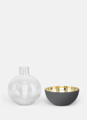 Pomme vas & lyseholder small - mørk grå